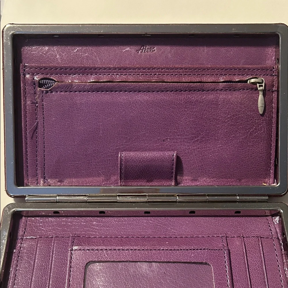 Purple Abas leather wallet - Picture 3 of 5